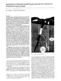 Image of publication Application of Physical Modelling and Particle Flow Analysis to Evaluate Ore-pass Design