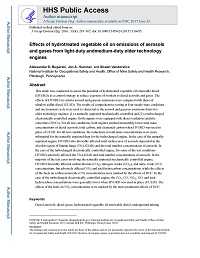 Cover image for Effects of Hydrotreated Vegetable Oil on Emissions of Aerosols and Gases from Light-Duty and Medium-Duty Older Technology Engines