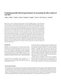 Image of publication Evaluating Portable Infrared Spectrometers for Measuring the Silica Content of Coal Dust