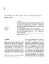 Image of publication Factors Affecting Coal Particle Ignition Under Oxyfuel Combustion Atmospheres