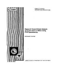 Image of publication Research Toward Direct Analysis of Quartz Dust on Filters Using FTIR Spectroscopy