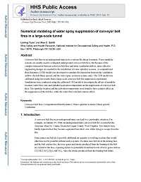 Cover image for Numerical Modeling of Water Spray Suppression of Conveyor Belt Fires in a Large-Scale Tunnel