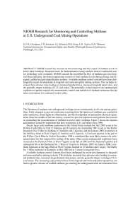 Image of publication NIOSH Research for Monitoring and Controlling Methane at U.S. Underground Coal Mining Operations