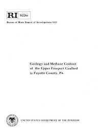 Image of publication Geology and Methane Content of the Upper Freeport Coalbed in Fayette County, Pa.