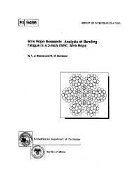 Image of publication Wire Rope Research:  Analysis of Bending Fatigue in a 2-Inch IWRC Wire Rope