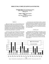 Image of publication Sizing of Final Stumps for Safer Pillar Extraction