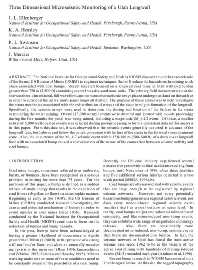 Image of publication Three Dimensional Microseismic Monitoring of a Utah Longwall