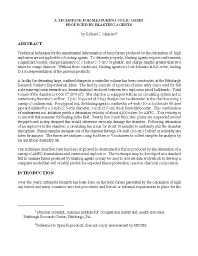 Image of publication A Technique for Measuring Toxic Gases Produced by Blasting Agents