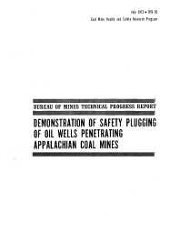 Image of publication Demonstration of Safety Plugging of Oil Wells Penetrating Appalachian Coal Mines