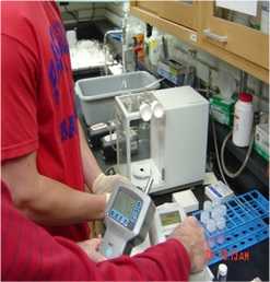 Nanomaterial measurement in a laboratory