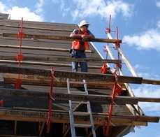 man on a ladder