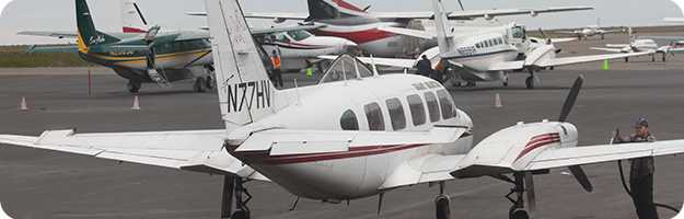 	Workers refuel aircraft on the busy ramp in Bethel, AK.