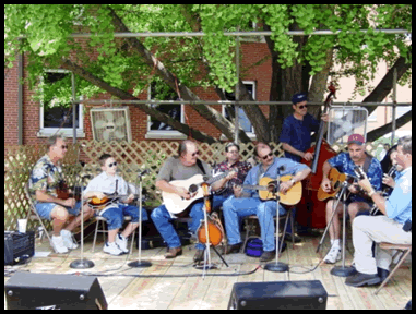 musicians playing outside