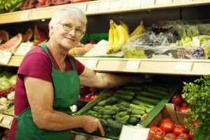 Older female at work.