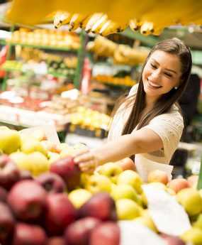 Photo: Young woman at the market