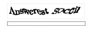 Sample of CAPTCHA interface