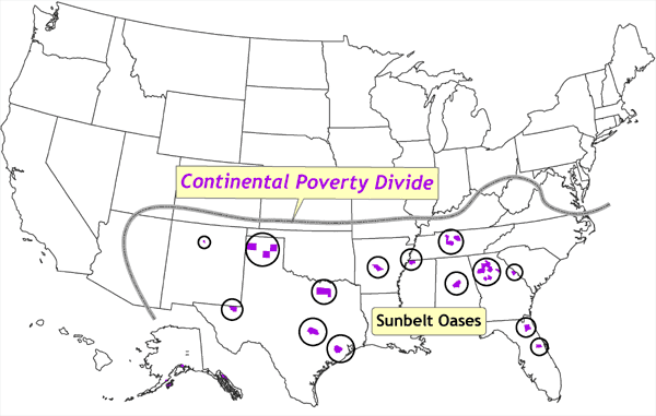 Map of the United States. Description follows in figure legend.