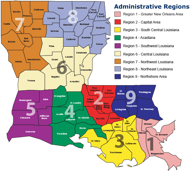 Map of Louisiana