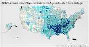 2012 Age-Adjusted Estimates of the Percentage of Adults Who Are Physically Inactive