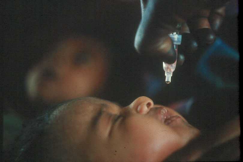 child receiving vaccine