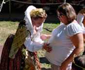 Photo: A pregnant woman at a festival