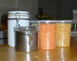 various food containers with properly sealed lids