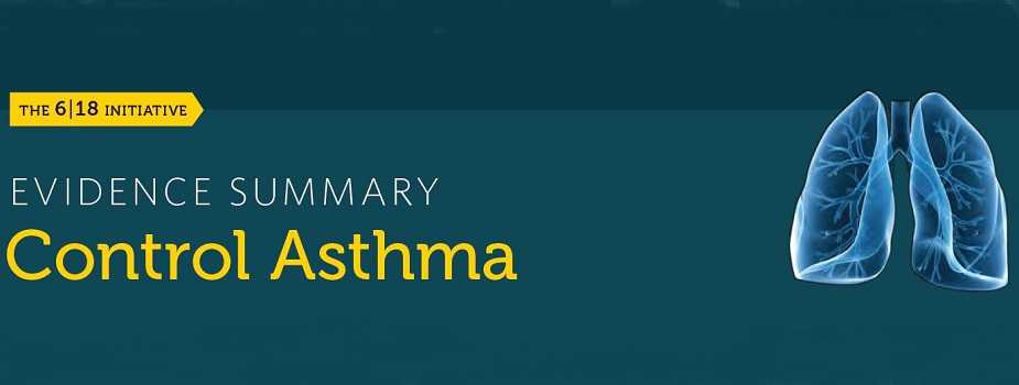 The control asthma evidence summary banner.