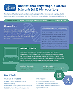 Infografía del Banco Nacional de Muestras Biológicas de la Esclerosis Lateral Amiotrófica (ELA)