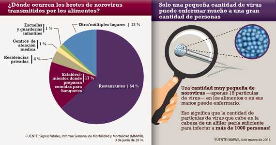 Gráfico: ¿Dónde ocurren los brotes de norovirus transmitidos por los alimentos?