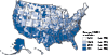 Figure 16. Gonorrhea — Rates of Reported Cases by County, United States, 2014