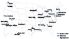 Figure 25. Location of Participating Sentinel Sites and Regional Laboratories, Gonoccoccal Isolate Surveillance Project (GISP), United States, 2014