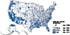 Figure 36. Primary and Secondary Syphilis — Rates of Reported Cases by County, United States, 2014