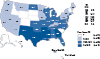 Figure J. Chlamydia — Prevalence Among Women Aged 16–24 Years Entering the National Job Training Program by State of Residence, United States and Outlying Areas, 2014