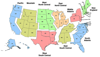 Census Division Image Map, Census Division Selector