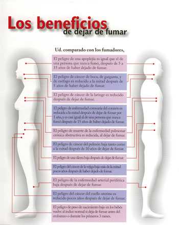 Los beneficios de dejar de fumar...