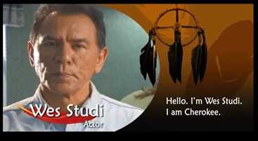 	2.	Wes Studi, an actor with a dream catcher displayed 