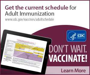 Adult vaccine schedule.