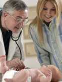 Doctor examining patient