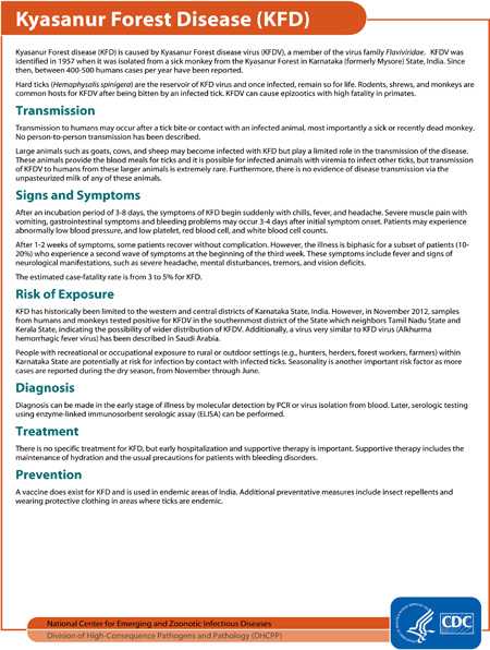 Factsheet: Kyasanur Forest Disease (KSD)