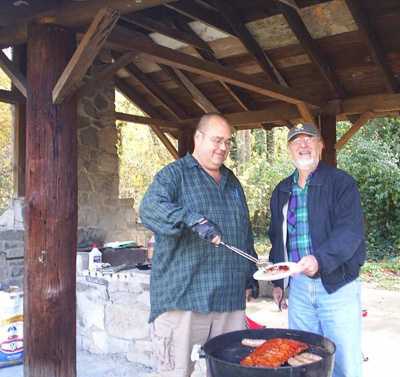 Franklin Fletcher and Fred Martich Grilling