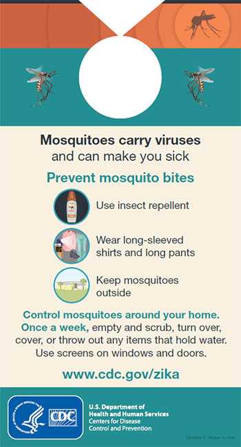 Mosquitoes carry viruses and can make you sick door hanger thumbnail