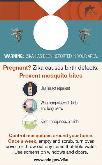 Warning: Zika has been reported in your area Door hanger thumbnail