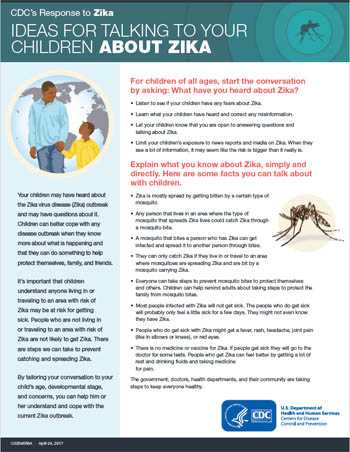 Ideas for talking to your children about Zika infographic thumbnail