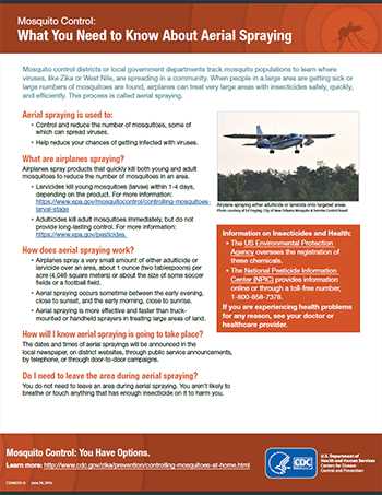  Mosquito Control: What You Need to Know About Aerial Spraying fact sheet thumbnail