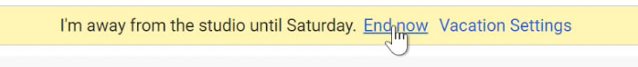 Ending a vacation reply
