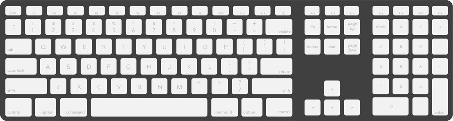 viewing a Mac keyboard