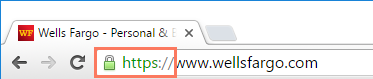 the HTTPS symbol