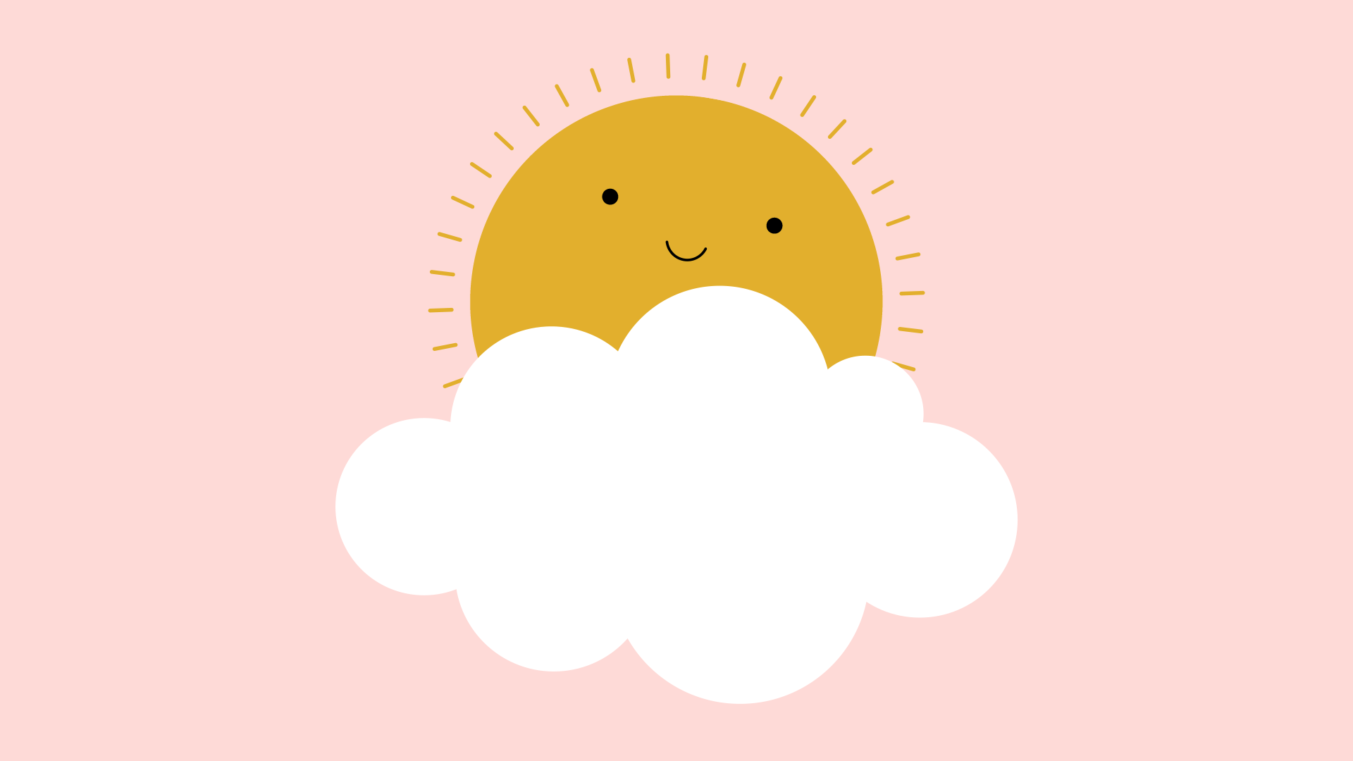 smiling sunshine and clouds