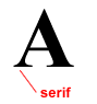 serif font