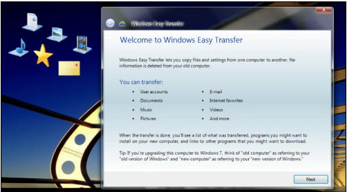 Windows Easy Transfer